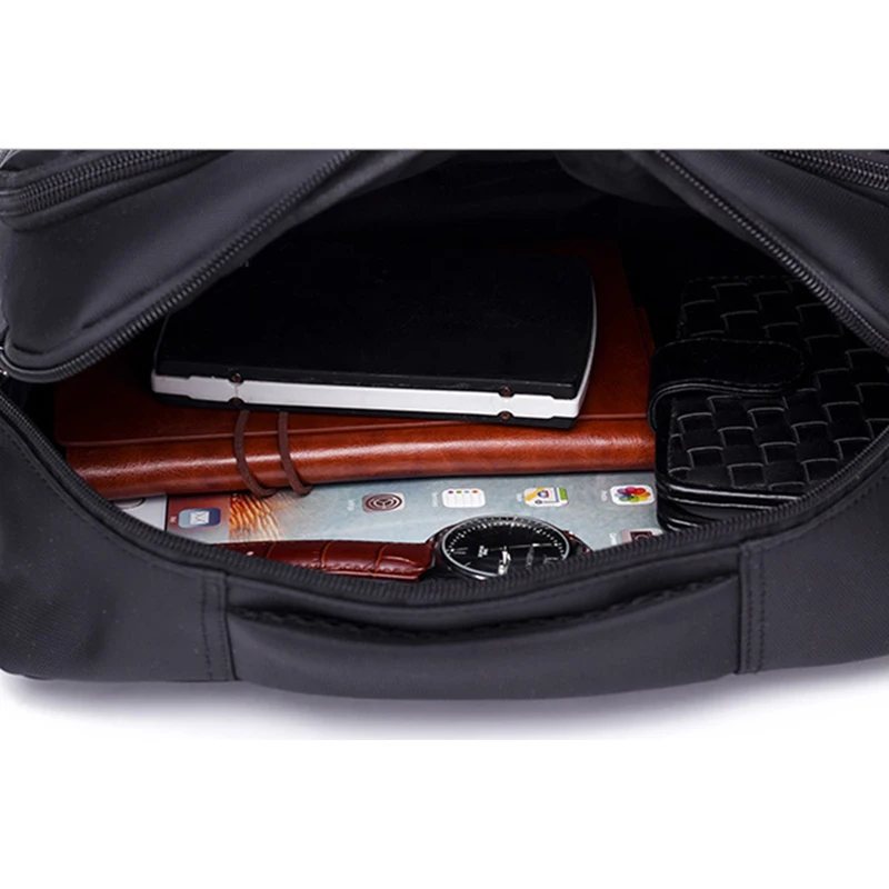 

DECRJI Men's Fashion Oxford Crossbody Bag Multifunctional Male Shoulder Messenger Bags Large Capacity Business Bolsa Masculina