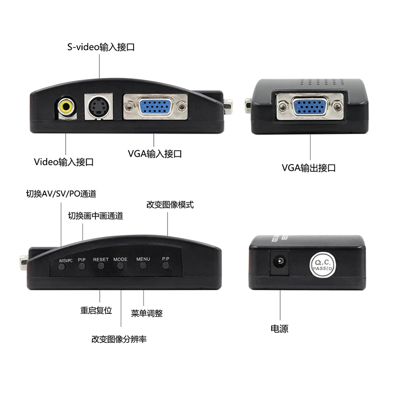 ТВ AV RCA в NTSC PAL VGA адаптер конвертер видео переключатель Box композитный для