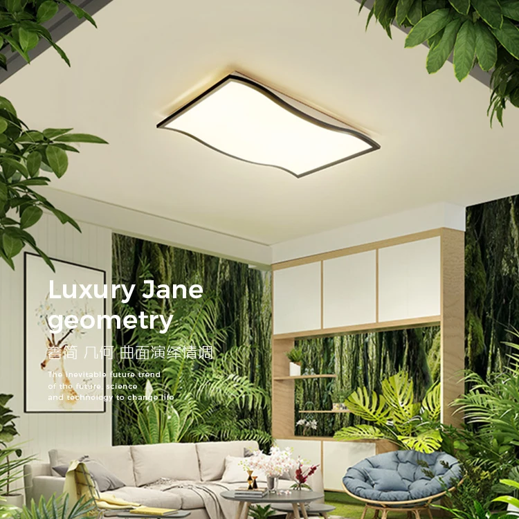 Modern Simple Ceiling Light Creative LED Lamp For Living room Bedroom Wave Deco Lights Fixture E27 | Лампы и освещение