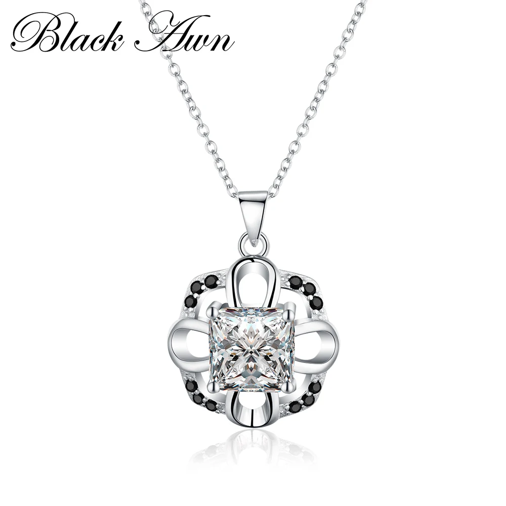 Женское ожерелье из серебра 3 8 пробы 100% г|silver 925 jewelry pendants|pendant necklacenecklace pendant women |