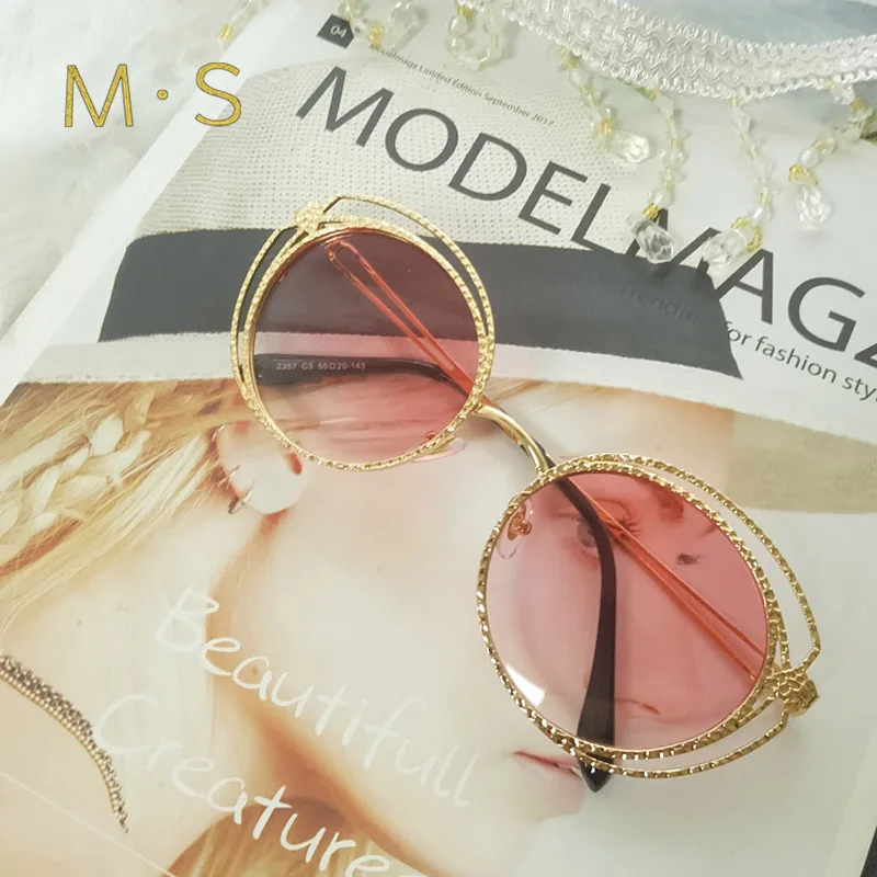 MS 2018 новые модные брендовые солнцезащитные очки без оправы Солнцезащитные