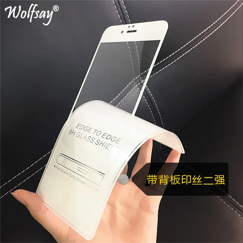 Закаленное стекло Wolfsay 5D с полным покрытием для iphone 6 6s защита экрана высоким