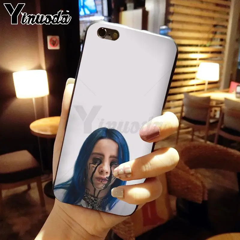 Yinuoda Billie Eilish, хит, мягкий силиконовый черный чехол, аксессуары для телефонов, чехол для iphone 8, 7, 6, 6S Plus, X, XS, MAX, 5, 5S, SE, XR, чехол