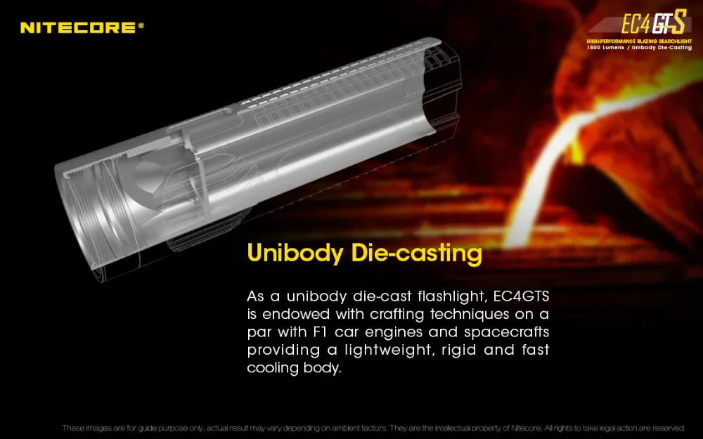 NITECORE EC4GTS ручной фонарь SMO CREE XHP35 HD светодиодный Макс 1800 люмен белый свет 39220 cd луч бросок 396 м уличный фонарик