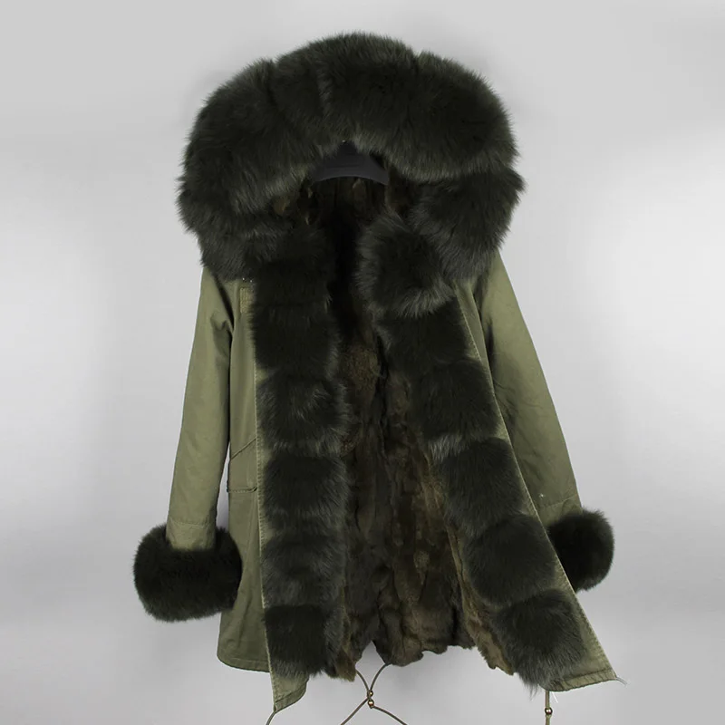 Новинка 2018 Брендовая женская зимняя куртка меховая парка природный натуральный