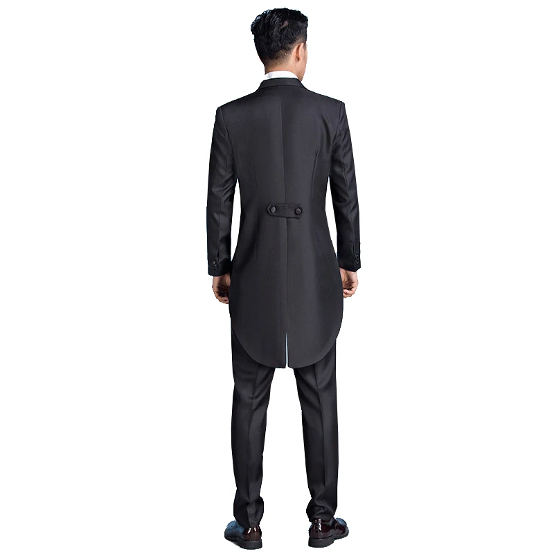 Shenrun мужские смокинги Slim Fit Классический Фрак обтягивающие костюмы Белый Черный