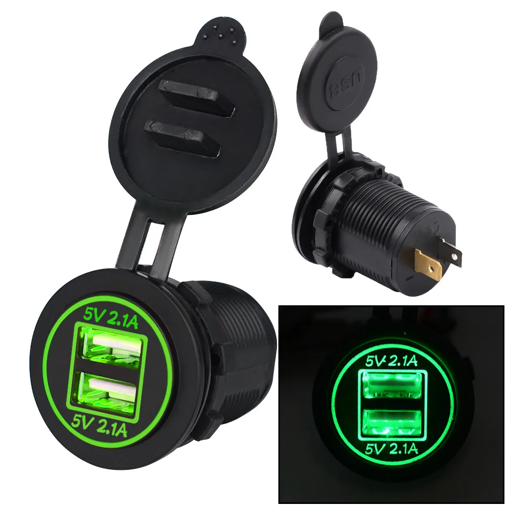 5 V 4.2A Dual USB Зарядное устройство гнездо адаптера Питание выход для детей возрастом от 12 V 24 V мотоциклов Автомобильное зарядное устройство в прикуриватель a1