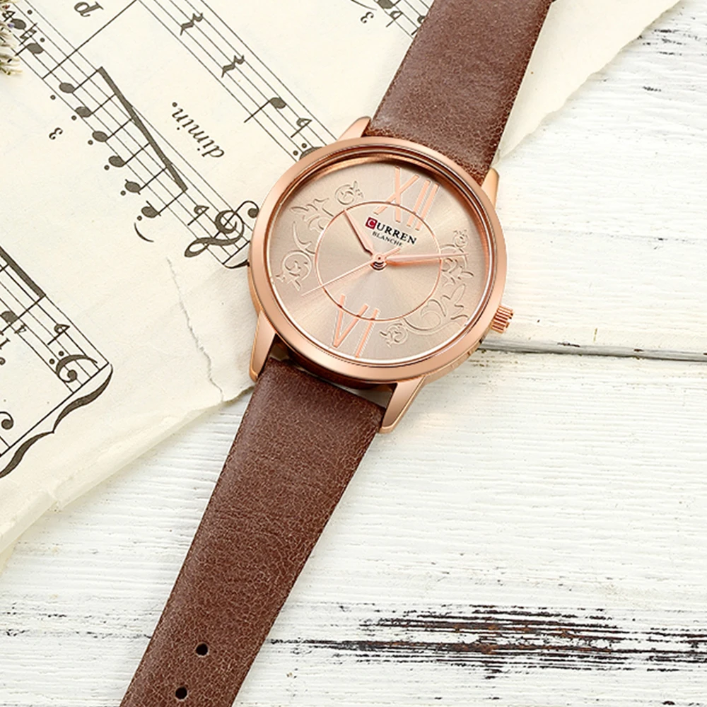 Женские часы CURREN модные креативные Аналоговые кварцевые наручные Reloj Mujer