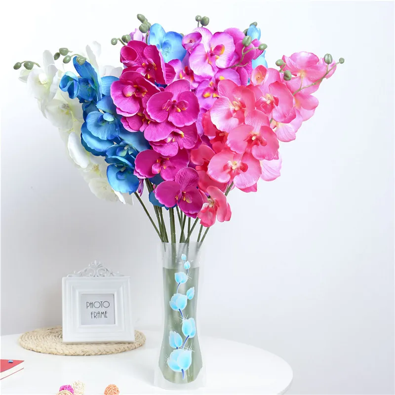 Пластиковая ткань Орхидея искусственные цветы Букет DIY искусственная Бабочка