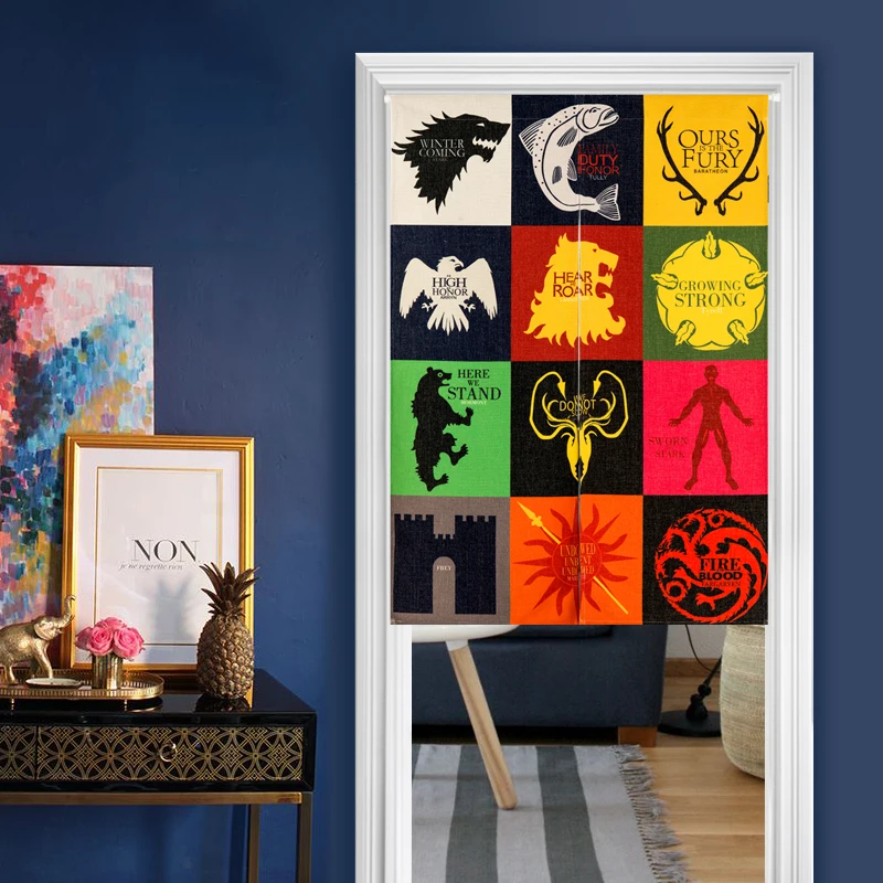 Красивая дверная занавеска для книги красивая льняная хлопчатобумажная ткань с