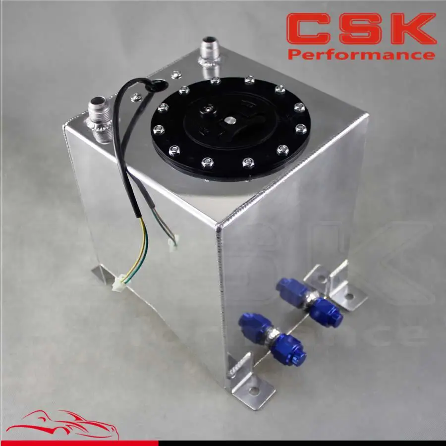 Топливный бак гоночного дрифта 9 5 л + Отправитель уровня 2 галлонов полированный