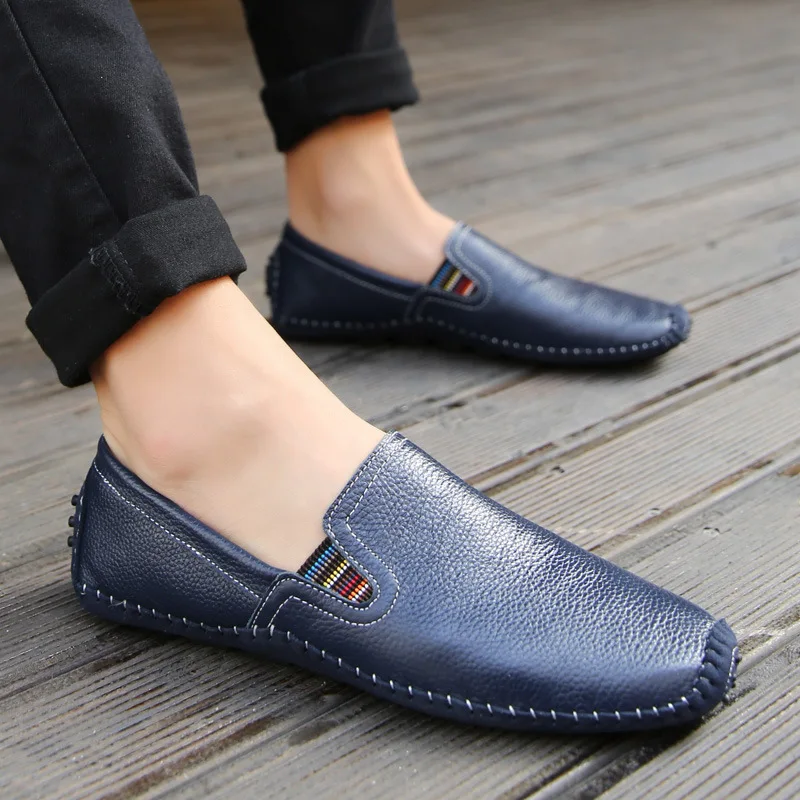 Мужская обувь для вождения 2019 мужская кожаная повседневная модные мягкие