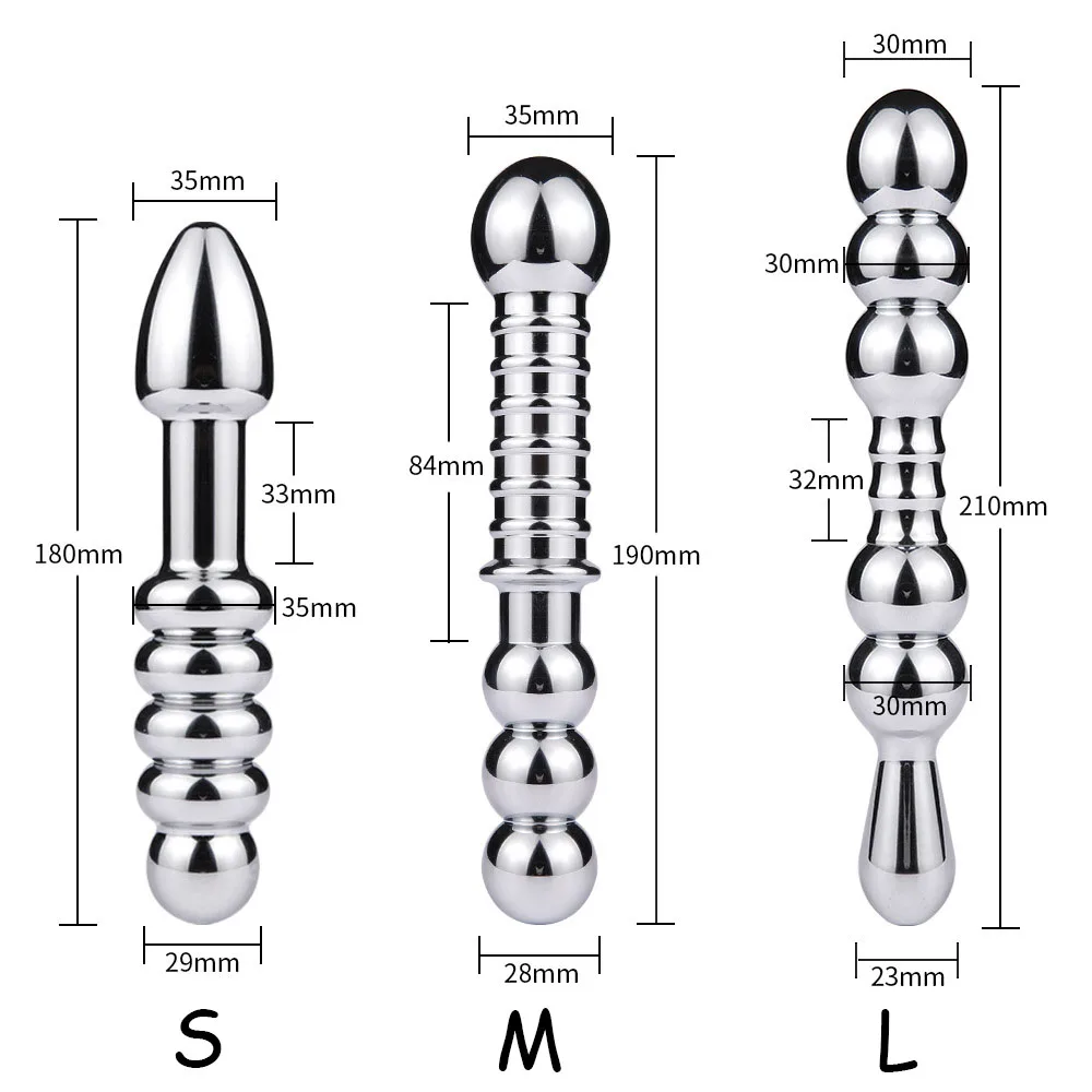 Длинная металлическая Анальная пробка для массажа простаты большая расширитель