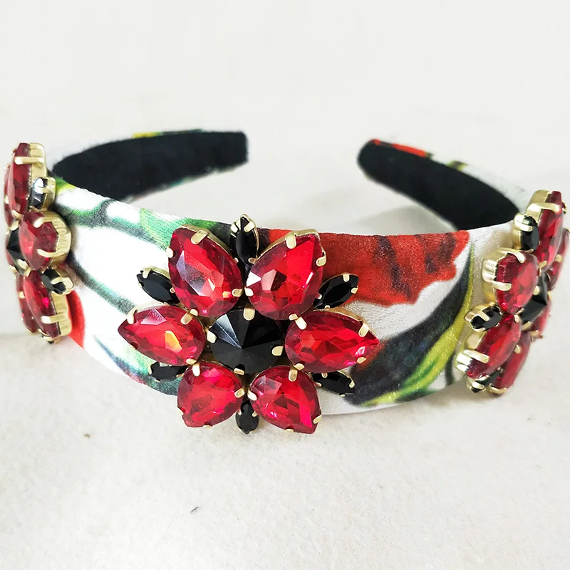 Роскошная красная корона тиара в стиле барокко ювелирные изделия для волос