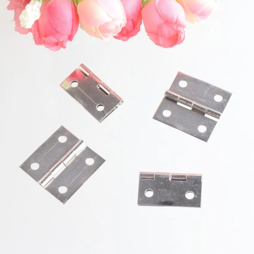 Бесплатная доставка 20 шт. серебристая фурнитура 4 отверстия шарнирная коробка