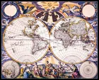Наборы для вышивки крестиком, рукоделие 14 ct DMC color DIY искусство ручной работы Декор-карта мира с двумя полушариями