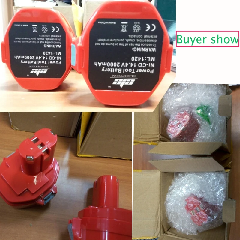 ELEOPTION 2 шт. Новый аккумулятор для электроинструмента MAKITA 14 4 В 2000 мА · ч Makita 14221420192600