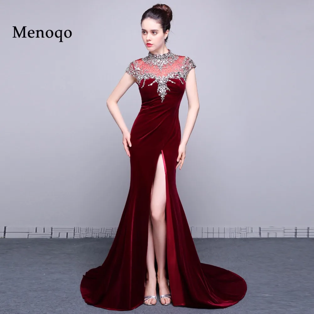 Vestidos de formatura реальные фотографии Сексуальные вечерние платья боковое Открытое