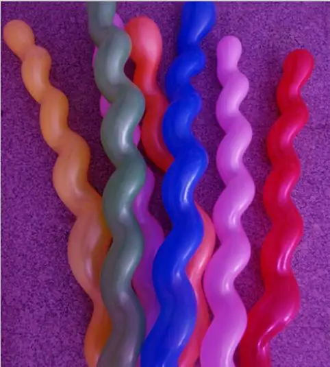 Лидер продаж 50 шт./лот Разноцветные Спиральные латексные воздушные шары с гелием