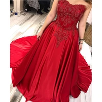 elegant a line burgundy prom dresses sweetheart delicate beading vestido de fiesta de graduacion chapel train prom gowns 2019