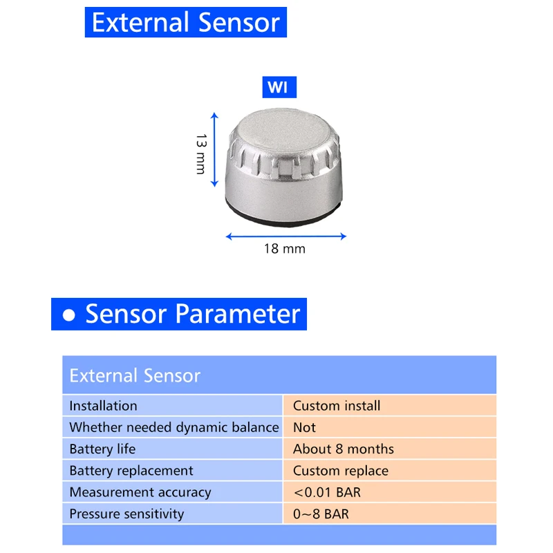 Автомобильный беспроводной внутренний внешний датчик TPMS система мониторинга