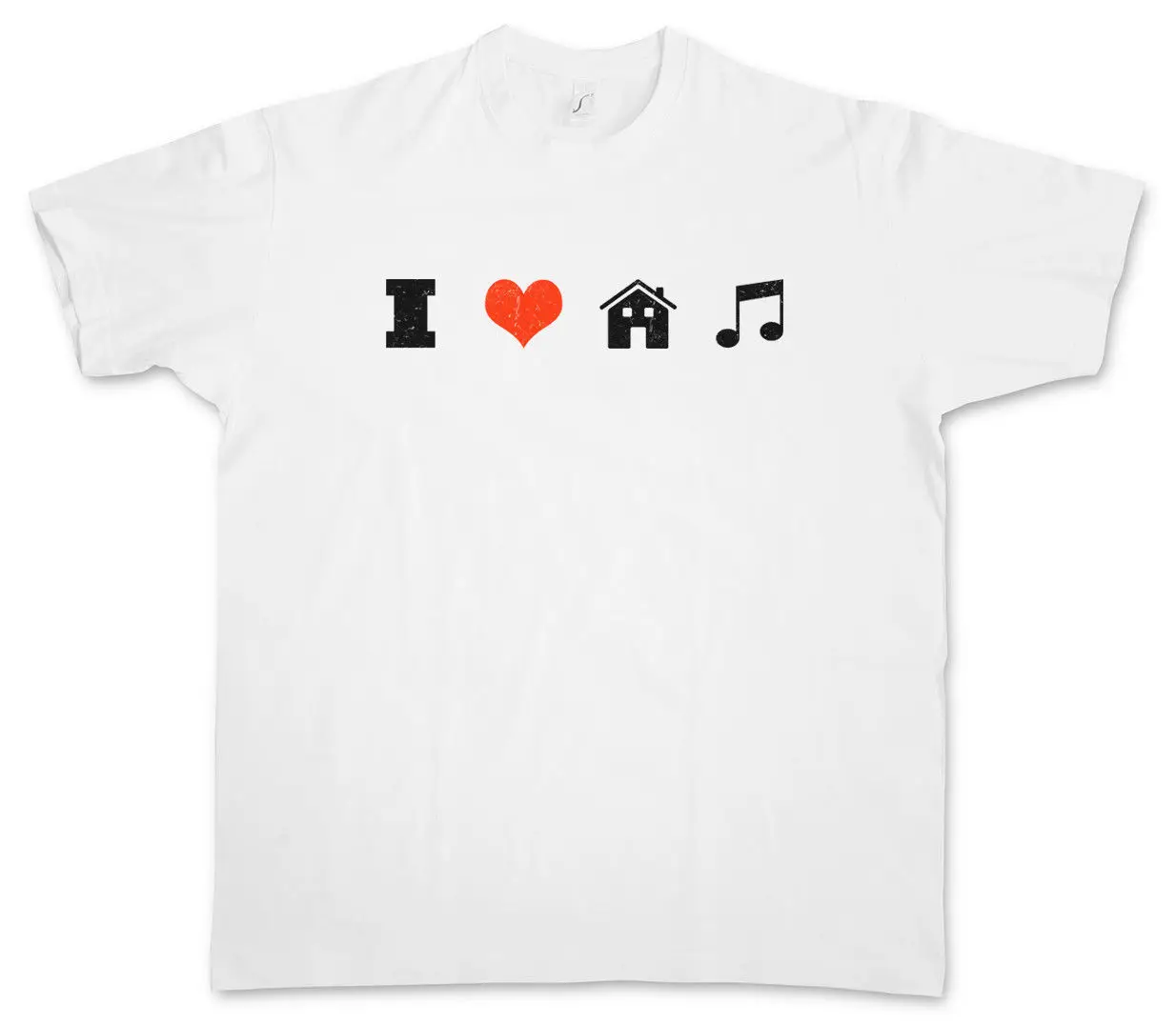 Мужская футболка с надписью I LOVE HOUSE MUSIC | одежда