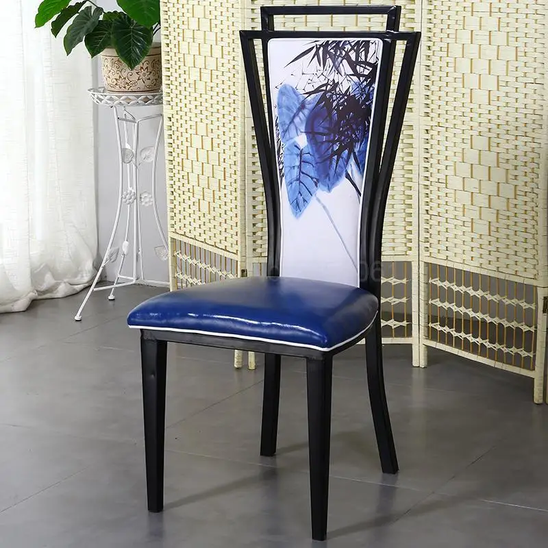 New Chinese Chair Hotel Restaurant Box Theme Classical Simple Hot Pot Restaurant Light Luxury Hotel Dining Chair 4 Starting - Цвет: ml27