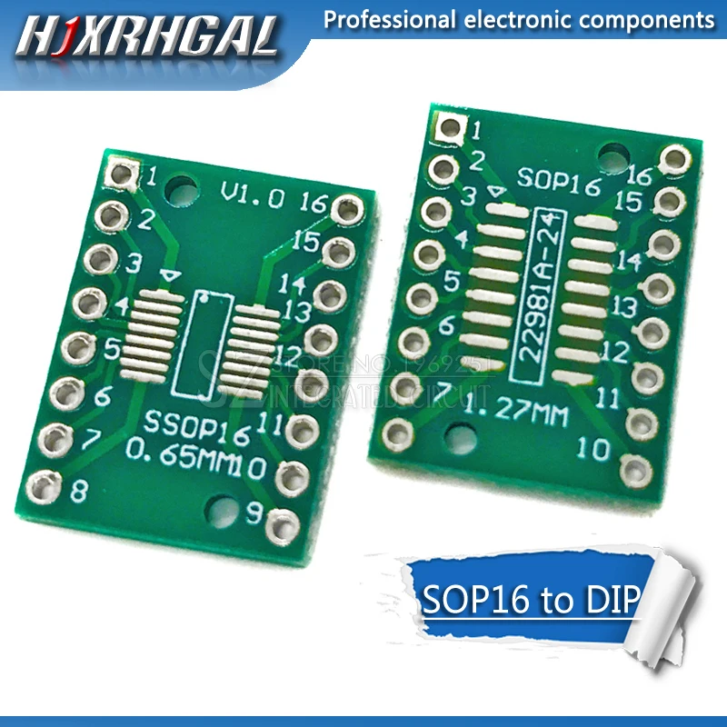 10 шт. TSSOP16 SSOP16 SOP16 к DIP16 плата для передачи DIP Pin шаг адаптер hjxrhgal|Односторонняя PCB| |