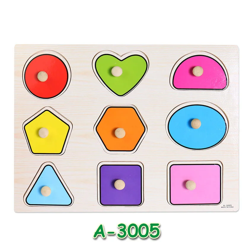 A3005 Новые детские Ранние развивающие игрушки, детская деревянная игрушка-пазл, деревянная игрушка-головоломка для детей, обучающие игрушки для фруктов/овощей - Цвет: A3005