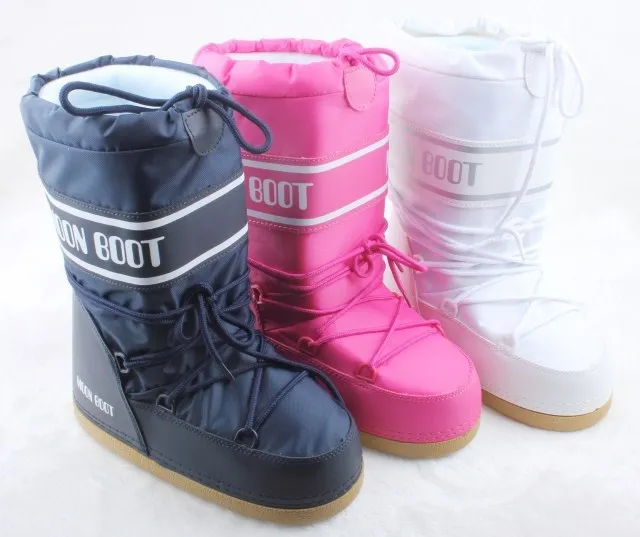 free shipping The original single Fashion winter female male snow boots  space moon boot boots pink black blue silver boots28-43 | Обувь |  АлиЭкспресс