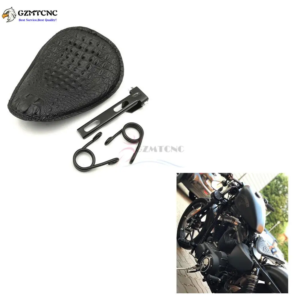 3 Solo Driver Seat Pad &ampMount Bracket &ampSpring For Harley Sportster 883 1200 XL Chopper Bobber Custom |
