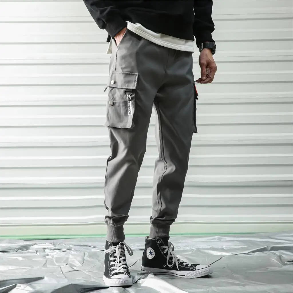 Хип хоп мужские панталоны hombre off white kpop повседневные брюки карго обтягивающие