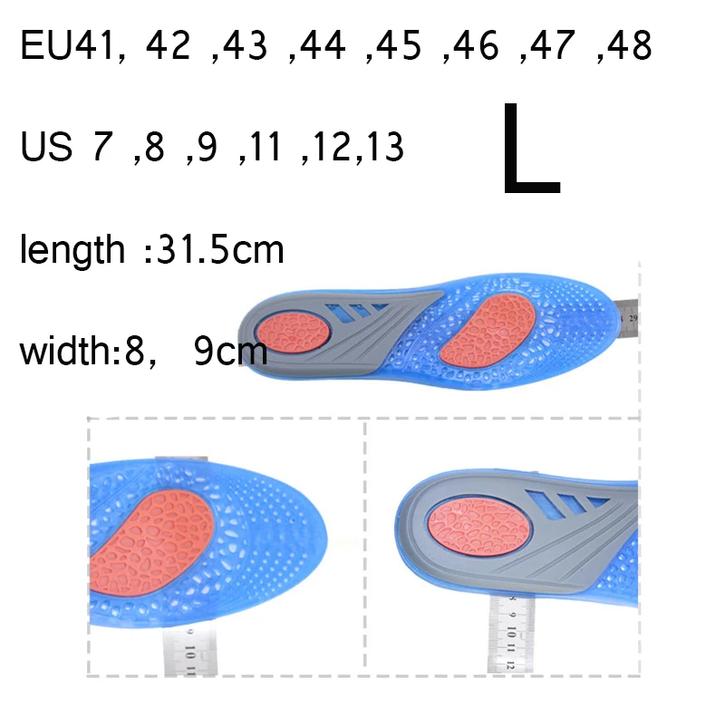 Силиконовые гелевые мягкие массажные стельки EXPfoot унисекс для ног и пятки