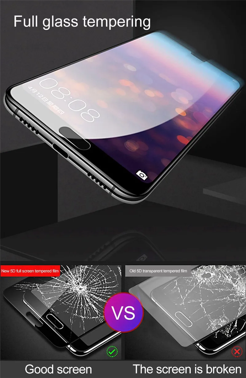 5D полный закругленный протектор экрана закаленное стекло для Xiaomi Redmi Note 7 закаленное стекло для Xiaomi Redmi Note 7 стеклянная пленка