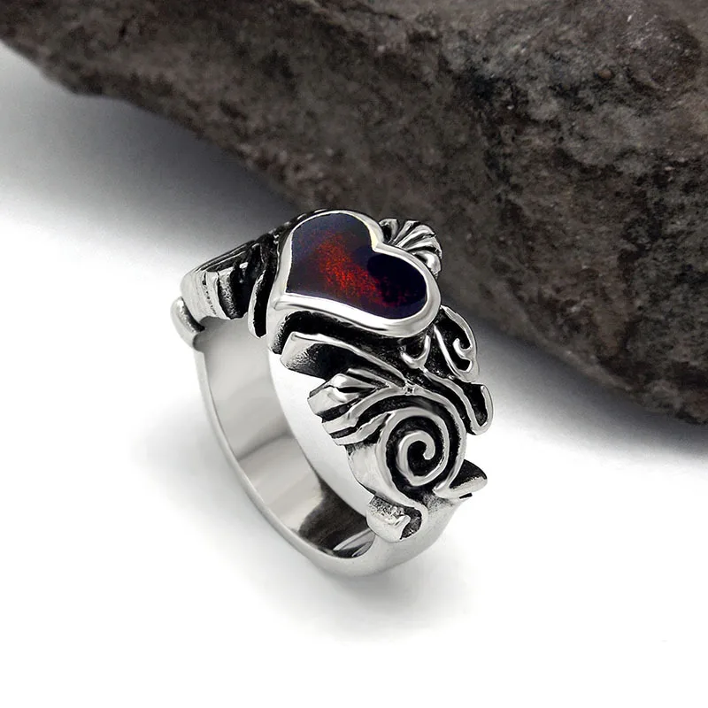 Новый урожай оптовая продажа модные ретро-панк супер личности красное в форме