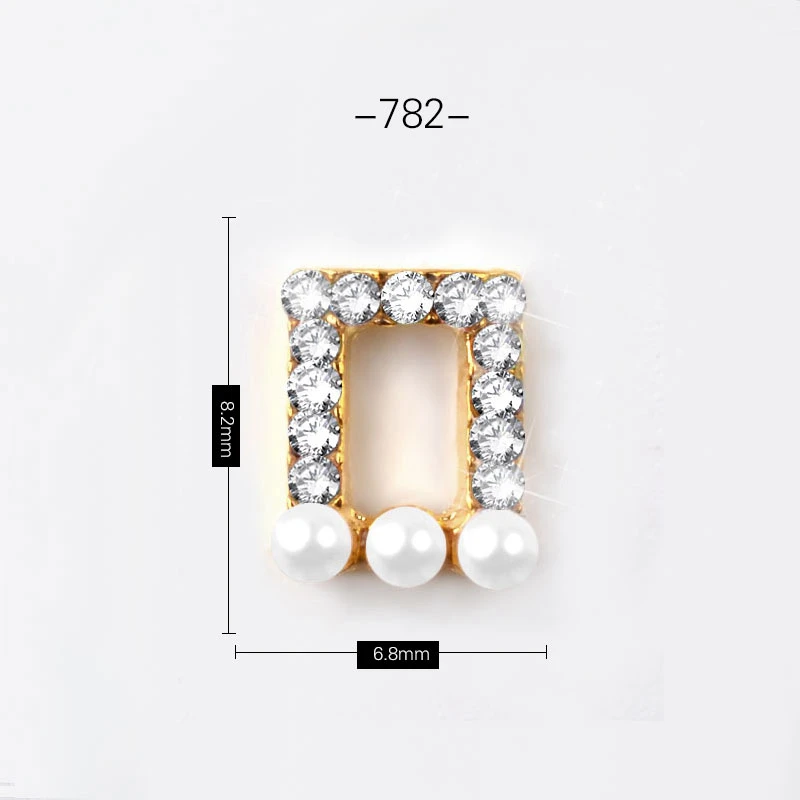 RD782-5Pcs 3D кристаллы для ногтей в форме сердца металлические гвоздики для нейл-арта заклепки стразы украшения аксессуары starss драгоценные камни декор - Цвет: RD782-5Pcs