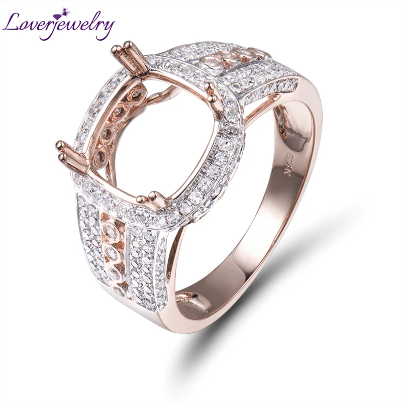 

Кольцо LOVERJEWELRY из розового золота 14 карат с инкрустацией из натурального бриллианта, незакрепленное кольцо с камнями, обручальное кольцо 10 мм, ювелирные изделия