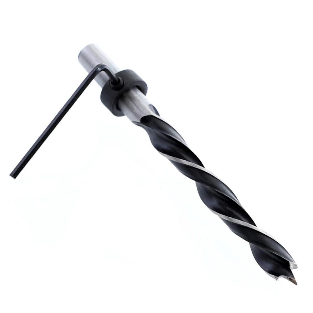 

7pcs/set Woodworking Twist Drill Three-point Drill Bit Inclined Hole Special Hardwood Drill Bit 6/8/10mm Limit Ring Round Handle