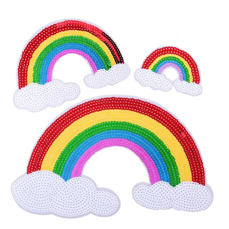 Футболка женская с пайетками радуга байкерские нашивки для одежды милые