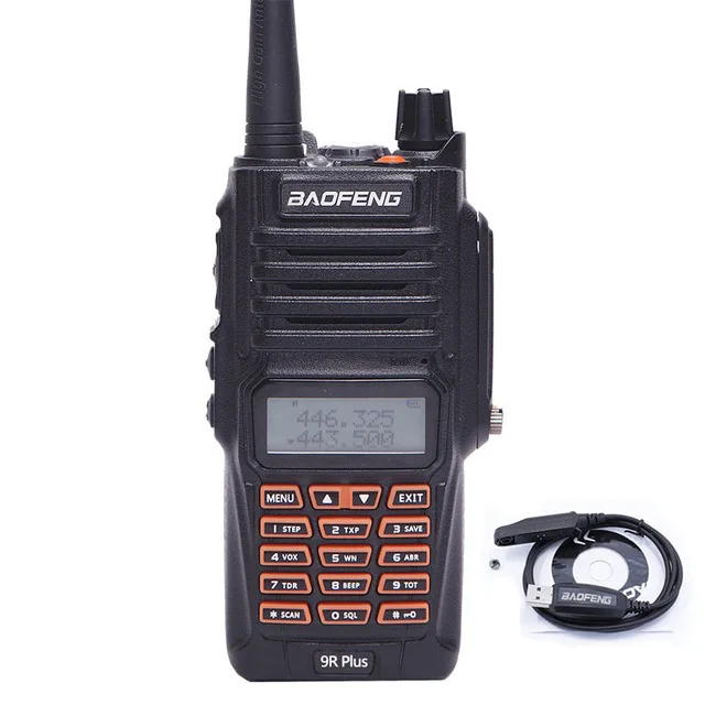 add a cable Baofeng UV-9R IP67 Водонепроницаемый иди и болтай Walkie Talkie 8 Вт Dual Band 136-174/400-520 МГц Ham cb радио 10 км дальность UV9R UV-82 UV-5R UV-XR - Цвет: add a cable