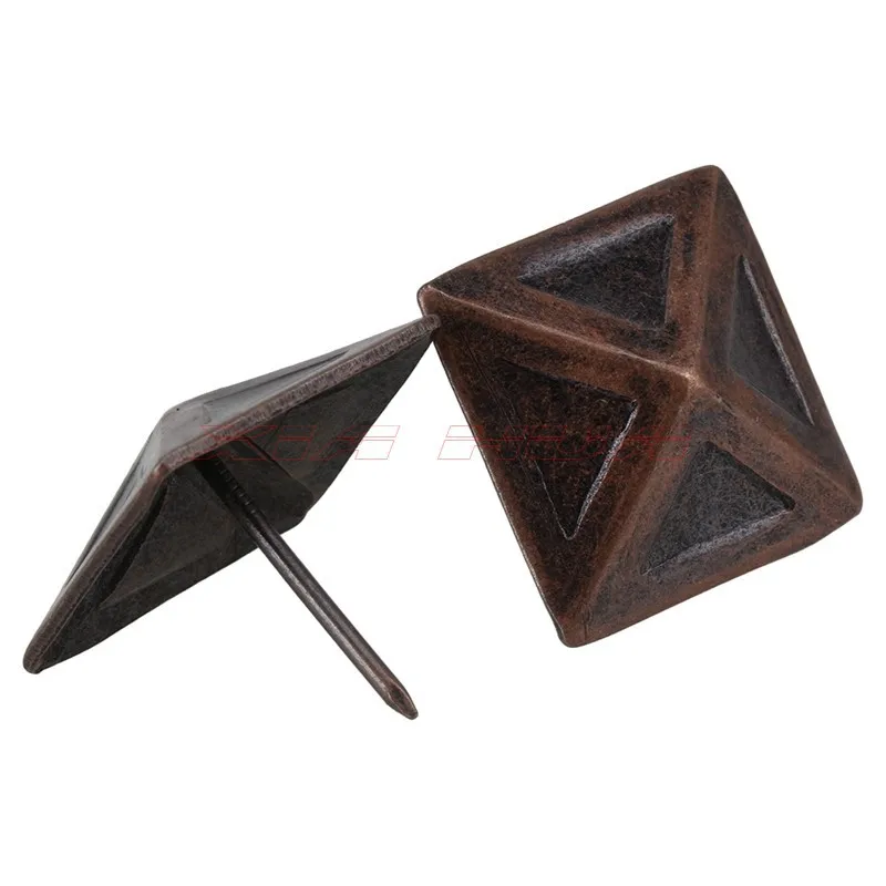 10 шт. античные красные/бронзовые ногти квадратные конические внутренние шипы для