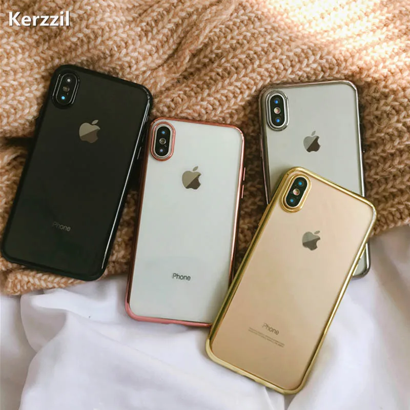 Силиконовый прозрачный мягкий чехол Kerzzil для iPhone X 10 6 S s 6Plus 6splus чехлы 7 8 8Plus тонкий