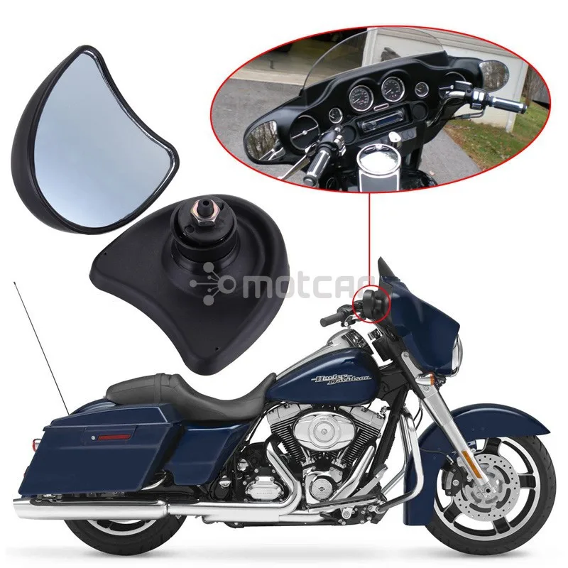 

Черный Новый ABS пластик обтекатель крепление зеркало заднего вида для Harley Electra Glide FLHTK FLHTCU