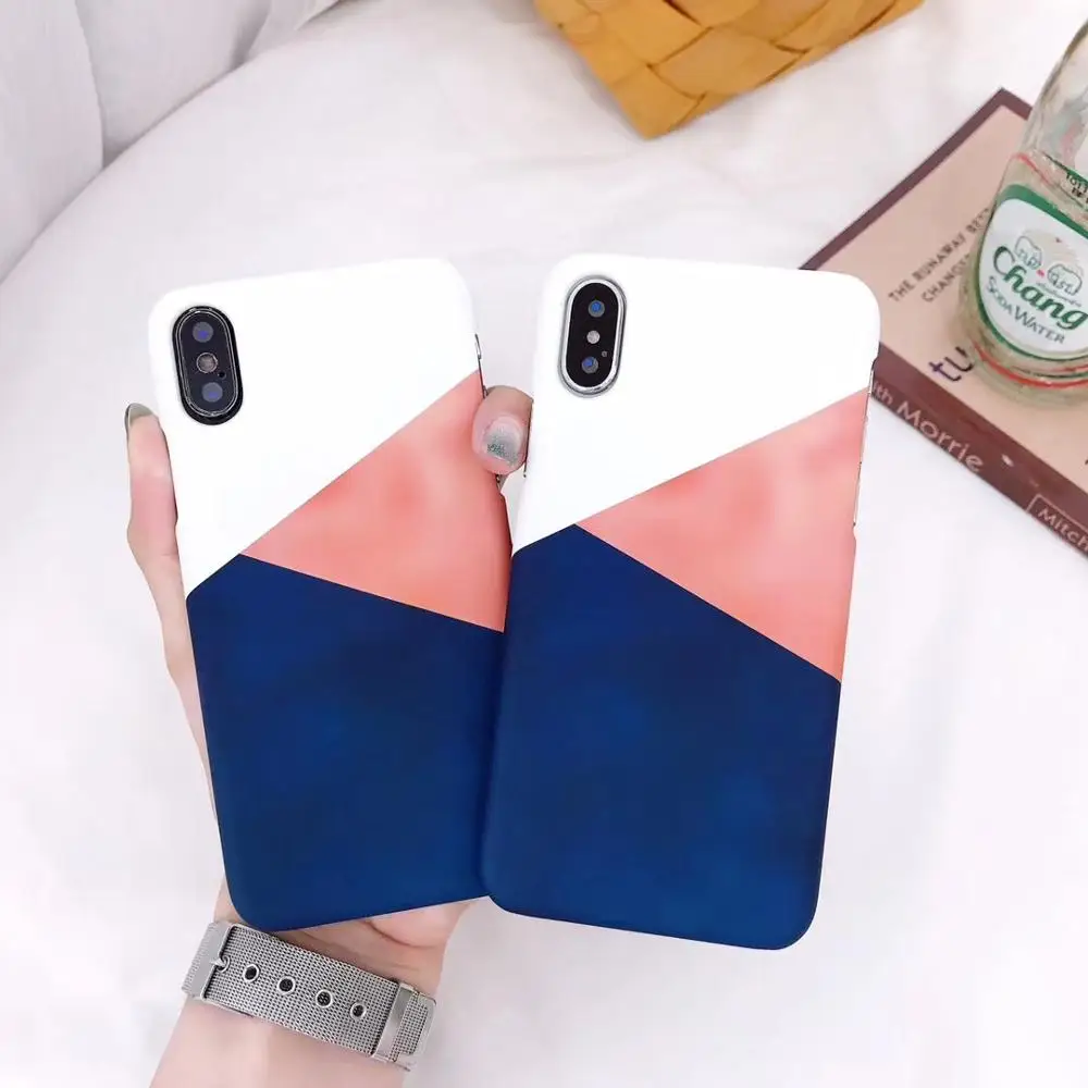 Простая проверка Полужесткий Чехол для iPhone11 Pro Xsmax XR 8plus 6s 7 P жесткий пластиковый