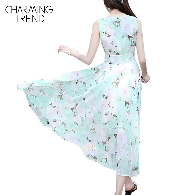 Charmingtrend элегантные платья для женщин летние женские платье макси длинное с