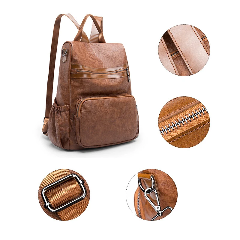 Большой Для женщин рюкзаки для девочек женский на молнии Мягкие Удобные сумки