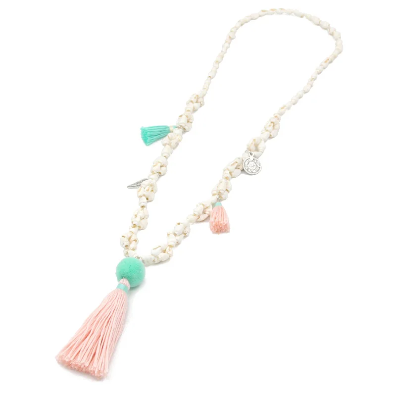 

VONNOR Jewelry Necklaces for Women Bohemian Shell String Boho Long Necklace Ethnic Sweater Chain