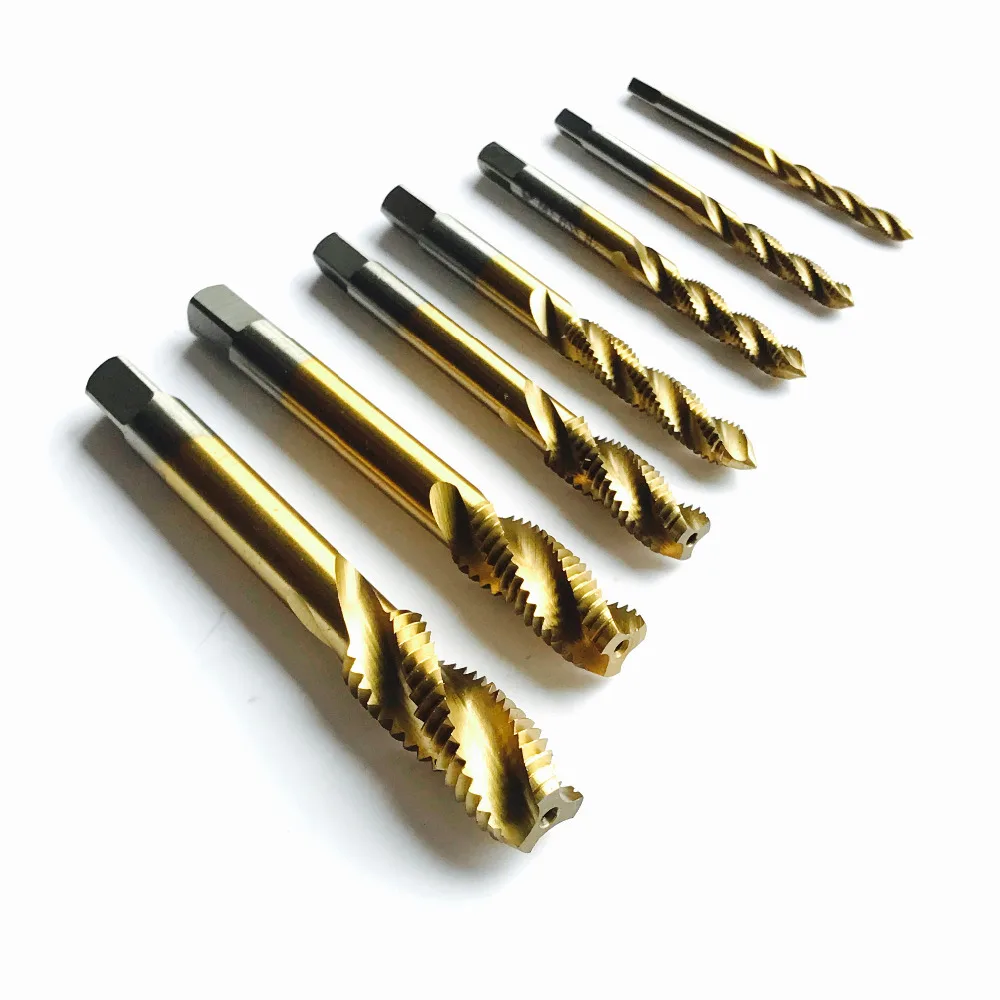 Высокое качество HSS6542 полный CNC grinded 7 шт машина спиральный кран винтовые краны