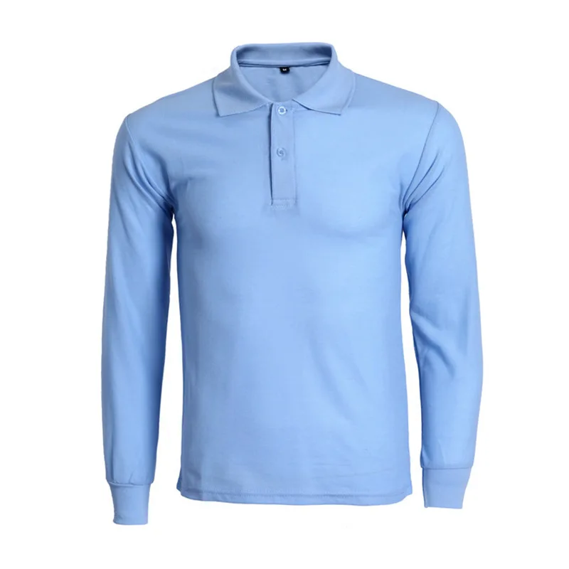 Рубашка-поло Мужская дышащая с длинным рукавом Повседневная брендовая