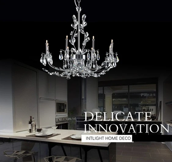 Современный краткое 16 20 Вт 8 шт. G4 разъем хрустальные подвесные светильники